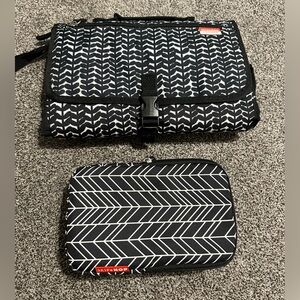 Skip Hop Black and White Kids Accessories Set/Changing Pad